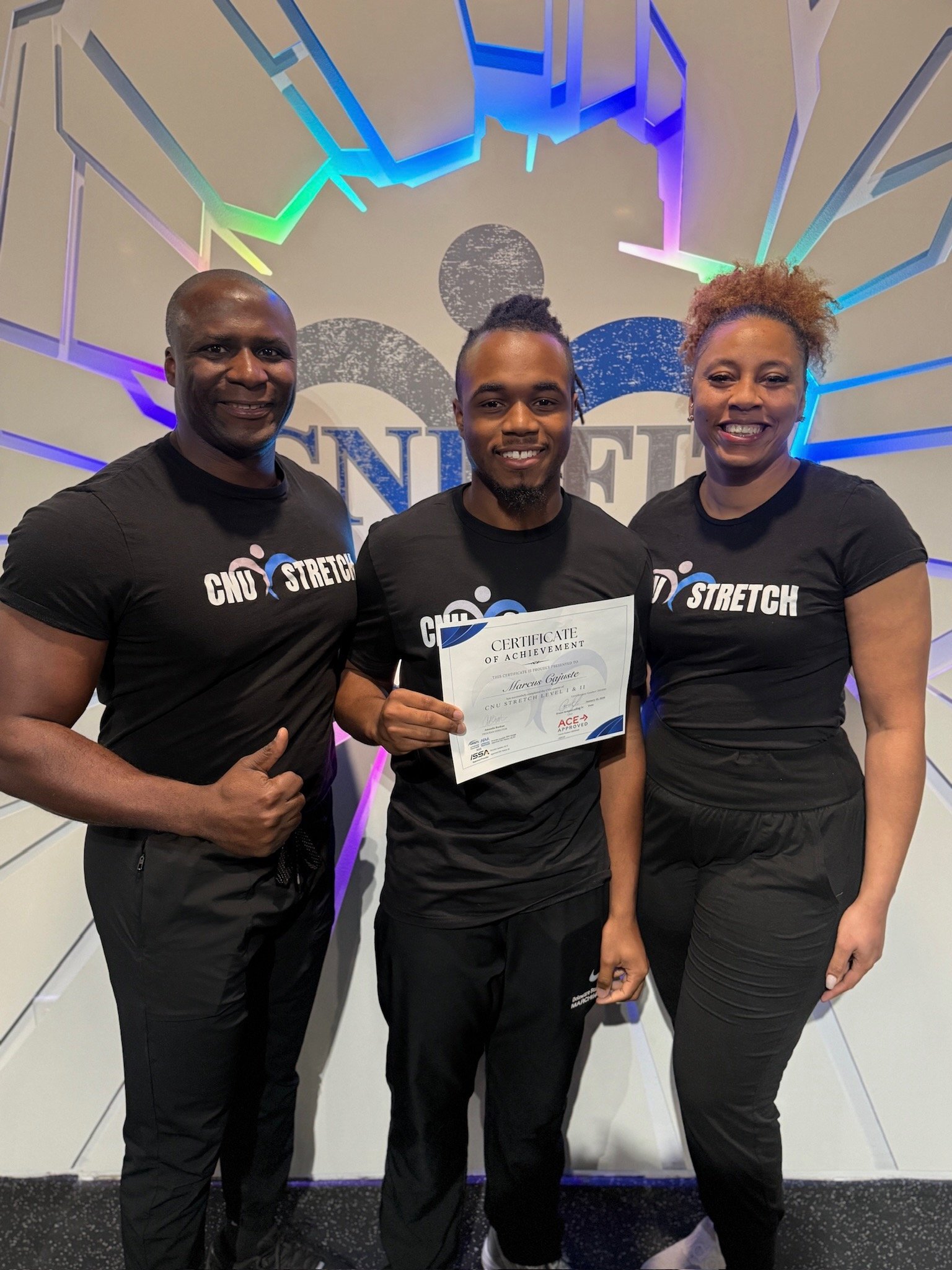 CNU Stretch certification graduates with certificates